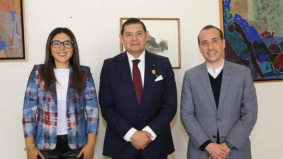 El gobernador, Alejandro Armenta Mier, se reunió con la nueva dirigencia estatal del PAN en Puebla